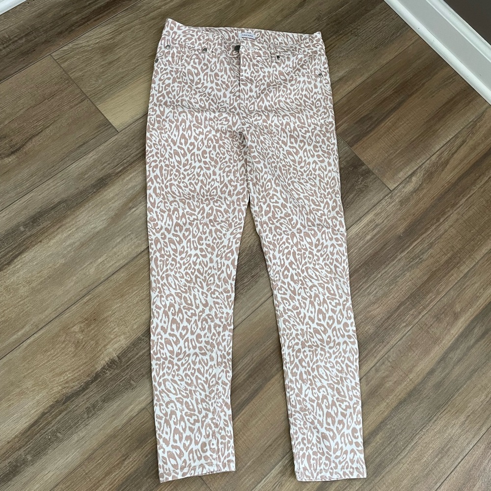 Leopard Print Straight Leg Jeans